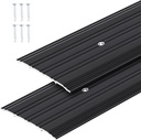 Tandefio 2 Pcs Door Saddle Threshold for Doorway Interior Sturdy Aluminum Commercial Fluted Saddle Door Threshold Durable and Sleek Doorway Entryway Access Draft Protection (5" X 1/4" X 36",Black)