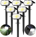 hyrion Solar Spot Lights Outdoor, 64 LED Super Bright IP65 Waterproof, 3 Modes 2-in-1 Solar Powered Landscape Spotlights for Outside Yard Garden Tree Lawn Pathway 6 Pack (Cool White)