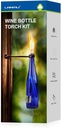 LANMU Wine Bottle Torch Kit, Outdoor Patio Wall Mount Holder with Wick, Porch Whiskey Bottle Hardware Kit, DIY Homemade Decor