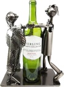 Tango Dancing Lover Couple Hand Made Metal Wine Bottle Holder Caddy Decor
