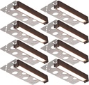 LEONLITE 8-Pack 7 Inch LED Hardscape Lighting, Update Retaining Wall Lights, LED Landscape Lighting, 12-24V AC/DC Paver Light Low Voltage, 3W/4W/5W Dimmable Outdoor Step Lights, 2700K Soft White, ETL