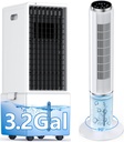 4-IN-1 Windowless Air Conditioner w/3.2-Gal Tank for 24H Cooling, 4 Wind Speeds & 4 Modes, LED Touch Screen Bundle with 42 INCH Portable Air Conditioners, 90° Oscillating AC Unit