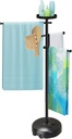 Pool Towel Rack Outdoor with Built-in Tray – Adjustable, Heavy-Duty Towel Racks & Storage for Backyards