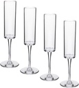 PRETYZOOM 4pcs Unbreakable Crystal Goblets Plastic Wine Flutes for Parties Sturdy Drinking Glasses for Bar 165ml Capacity