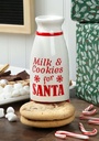 DEI Santa Cookie Plate, 7.5 x 3.25 x 3.25, White/Red