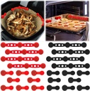 24 Pcs Air Fryer and Sous Vide Magnets Buckle, Magnet Silicone Coated Buckles for Holding Parchment Paper, Securing Sous Vide Bags, High Temp Resistant, Prevent Floating, for Cooking, Home Office