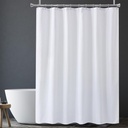Amazer White Shower Liner Cloth Waterproof, White Shower Curtain Liner Fabric with Weighted Stones, Washable Shower Curtain and Liner 2-in-1, 120G Heavy Duty, 12 Grommet Holes, 72 x 72 Inches