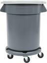 PRO&Family 20 Gallon Gray Ingredient Bin. SCOOP Added! Use for long term storage products: sugar, pasta dogs food, flour for Home, Restaurant, Industrial., Lid, and Dolly Kit