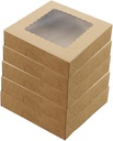 5pcs Pastry Boxes Window Cake Packing Box Wedding Favor Bakery Dessert Container