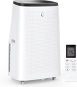14,000 BTU Dual Motor Cooler Rooms up to 750 Sq.Ft with Dehumidifier, Fan Modes, Freestanding A/C Cooling Unit 3-in-1, 24 Hrs Timer, Window Kits Portable air Conditioner, White