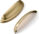 khtumeware 10 Pack 5" Drawer Pulls Champagne Bronze Cabinet Cup Pulls Kitchen Hardware Cabinet Handles Drawer Handles Knobs 5 inch Hole Center