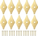 uxcell 10pcs Cabinet Knob Backplate, 2.36 Inch Diamond Shape Brass Backplate Washers Classical Furniture Decoration Gasket for Cabinet Drawer Cupboard Doors Hardware