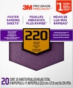 3M Advanced Sandpaper, 20 Sheets, 220 Grit, 3M Pro Grade Precision, Features No-Slip Grip Backing, 9-in x 11-in, For Sanding Wood, Drywall, or Metal, Can be Used on Wet or Dry Surfaces (26220CP-P-G)