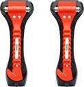 IPOW 2 Pack Car Window Breaker Seatbelt Cutter, Heavy Carbon Steel Glass Breaker Car Safety Hammer Emergency Escape Tool, Auto Rescue Life Saving Survival Kit for Car, Office, Home