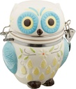 Boston Warehouse Hinged Jar with Floral Owl Design