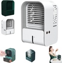 Portable Air Conditioner, 3 Quiet Speeds Evaporative Air Cooler, 4-In-1 Portable AC, Air Cooler, Portable Air Conditioner, Chiller, 7W, USB Powered, White