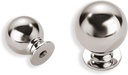 10 Pack Modern Polished Nickel Knobs: Cabinet & Furniture Knobs