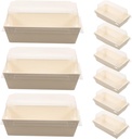 20pcs Plastic Cake Containers Lids Treat Box Package Box Portable Bakery Cake Wrapping