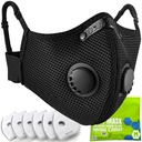 BASE CAMP M Plus Dust Mask, andningsbar återanvändbar ansiktsmask med 6 aktiverade kolfilter för träbearbetningskonstruktionsklippning (Modern1)