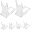VILLCASE 6pcs Acrylic Display Stands for Plates Photo Frames Collectibles Multi-Purpose Easy to Assemble Holders for Home and Retail Decoration
