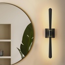 JACKYLED Modern Bathroom Light Fixtures Over Mirror IP44 Waterproof 2-Head Black and Gold Bathroom Vanity Light Bars 360° Swivel 24W LED 1600LM 24-Inch Vanity Lights for Mirror 2700K/4000K/6500K