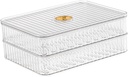 Refrigerator Storage Bin Egg Holder for Kitchen Dumpling Bread Storage Box Food Containers for Fridge