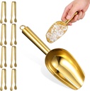 Totority 2pcs Ice Scoops Stainless Steel Tongs Ergonomic Serving Tools for Ice Bread Candy More for Kitchen Bar and Parties