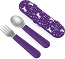 Bentgo® Kids Stainless Steel Utensil Set - Reusable Fork, Spoon & Storage Case - High-Grade BPA-Free Stainless Steel, Easy-Grip Handles, Dishwasher Safe for School Lunch, Travel & Outdoors (Unicorn)
