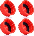 5 Gallon Gas Can Cap Replacement, Coarse Thread Gas Cap for Gasoline, Portable Gas Tank Lid for 5+ Gallon Plastic and Metal Gas Cans, Includes Spout Replacement Old Style(Pack of 4)
