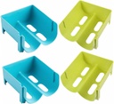 VOSAREA 4-piece Drink Fridge Organizer Stackable Beer Storage Rack Can Storage Box Refrigerator Drawer Boxes for Water Bottles
