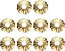 uxcell 10pcs Cabinet Knob Backplate, 0.79 Inch Drum Plum Shape Radial Brass Backplate Washers Classical Furniture Decoration Gasket for Cabinet Drawer Cupboard Doors Hardware