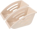 ABOOFAN 2pcs Draining Rack Countertop Organizer Kitchen Plate Storage Rack Dish Storage Holder Plate Container Spacious Bowl Drain Holder Tableware
