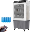 Portable Evaporative Air Cooler Fan, 60L Water Tank, 4 Wheels, 3 Speed Settings, Ideal for Indoor & Outdoor Cooling, Energy-Efficient Portable Air Conditioner