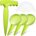BESPORTBLE Sowing Dispenser Hand Tool, Planter with Label Plate, Dispenser Planter Adjustable Garden Hand Pots Gardening Tools Dibbler and Plant Labels
