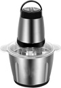 Electric Meat Grinder Multifunction Electric Food Chopper, Vegetable Fruit Mixer Chopper, (220v 200w 2L) Stainless Steel Kitchen Food Processor for Meat for Meat, Vegetables, Fruits