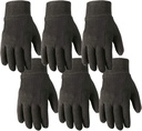 Wells Lamont Versatile Cotton All-Purpose Gloves Lightweight, Durable, Comfortable Jersey, 6-Pair Bulk Pack, Large (501LK)
