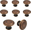 8 Pack Dresser Knobs,Kitchen Cabinet Knobs,Antique Brass Drawer Knobs,as The Replacement Knobs for Dresser,Desk,Kitchen Cupboard,Bathroom Cabinet,Vanity,Bifold Closet Door (Bronze-8 Pack)