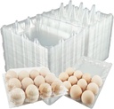 60 Pack Clear Plastic Egg Cartons, 12 Count (Dozen) - Reusable, Empty, Cheap Bulk for Chicken Eggs - Durable Holder & Storage Trays for Refrigerator