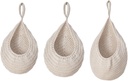 1set Handwoven Teardrop Fruit Basket Multi-function Storage for Kitchen Decor Thread Material Hanging Organizer for Fruits and Sundries